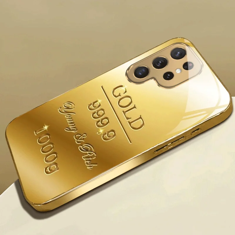

Luxury electroplated glass phone case suitable for Samsung Galaxy S26 S25 S24 S23 S22 S20 FE/Ultra/Plus anti drop back cover