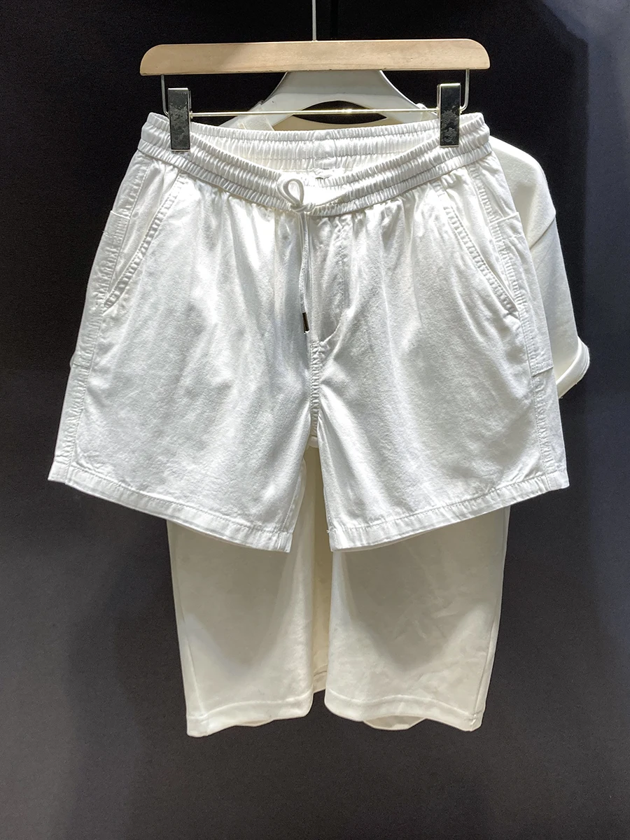 

American Casual Elastic Waist orts Men Summer Trend Slim Straight Tube orts Sports Workwear Tee Four Split Pants