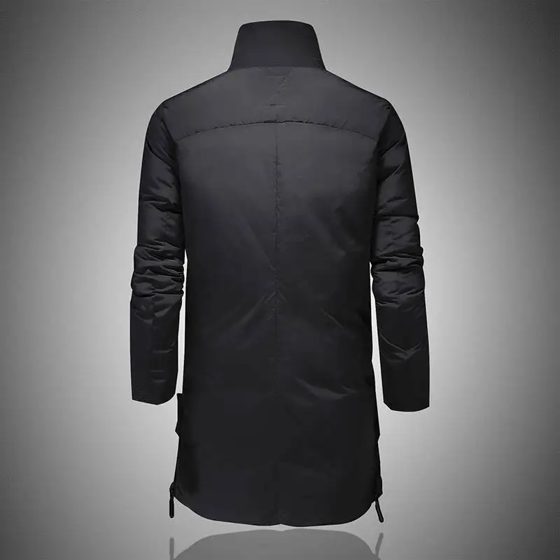 2025 Winter Clothes Duck Down Jacket Men Clothes Down Streetwear Thickened Warm Long Jacket Mens Black Outerwear Kurtka Zimowa
