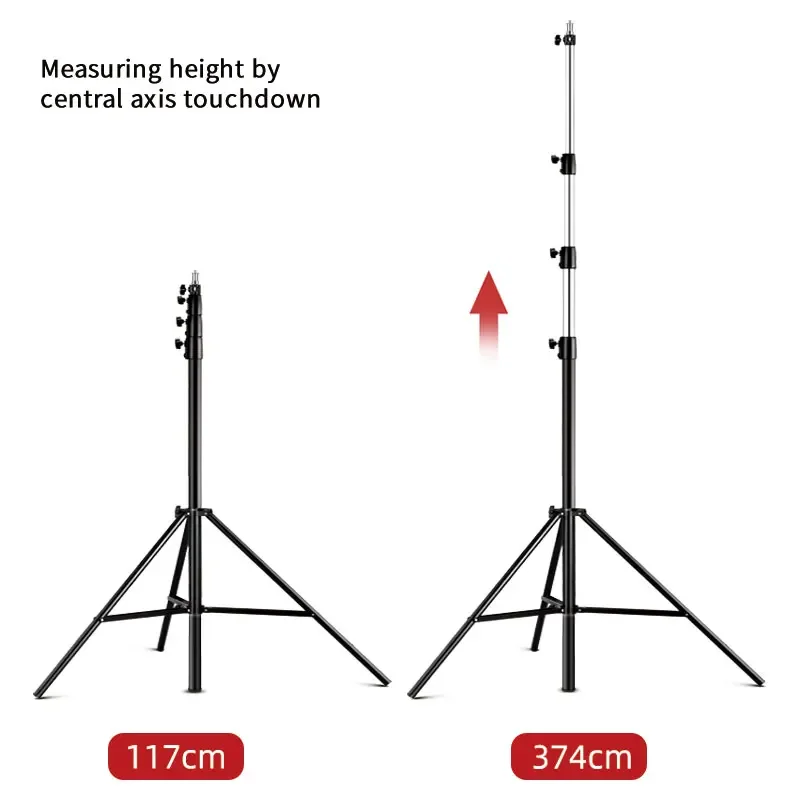 4M Steel Pipe Light Stand with 1/4&3/8 Hole Heavy-duty Tripod for Camera Lights LED Lights Lamp Hold Bracket Photography Tripods