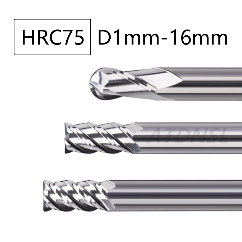 

Solid Cermet Milling Cutter HRC75 Processing Super Hard Metal CNC Tool