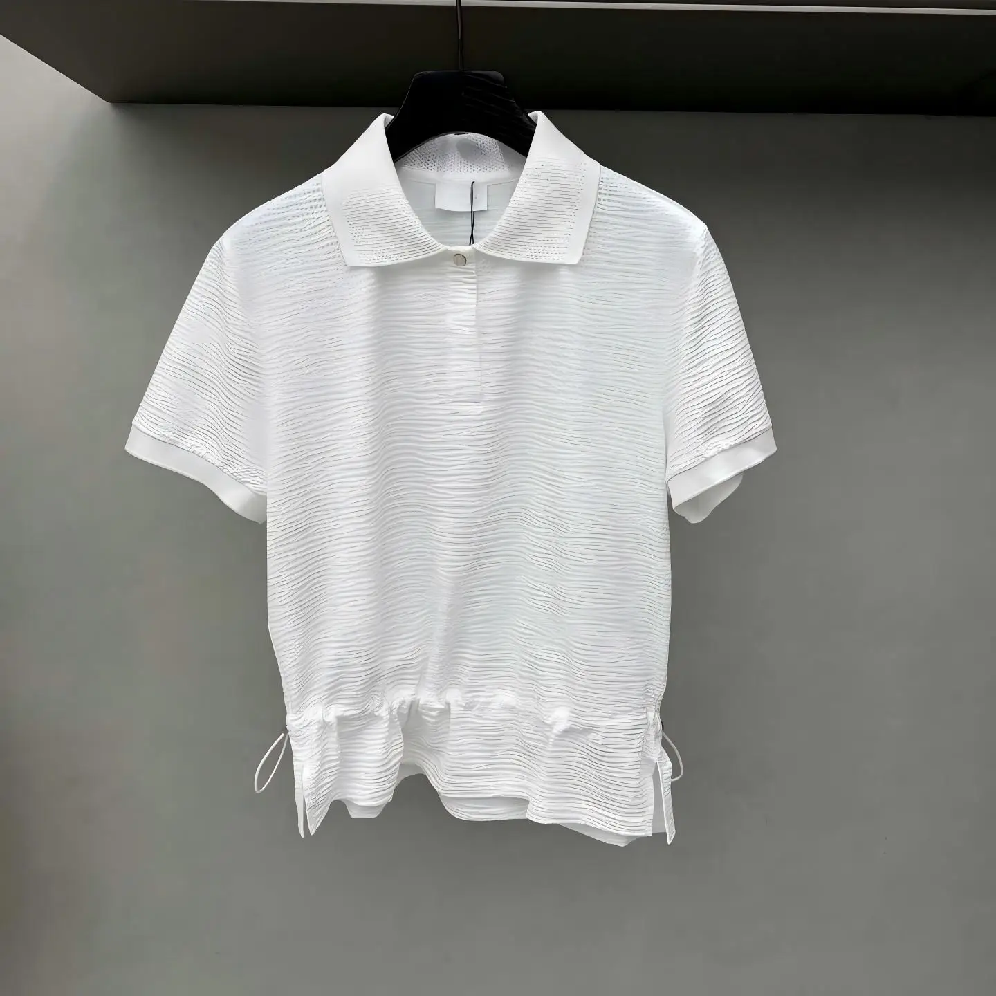 Women's New Summer Golf Shirt: Short-Sleeve, Collared, Drawstring Waist, Quick-Dry, Wrinkle-Resistant