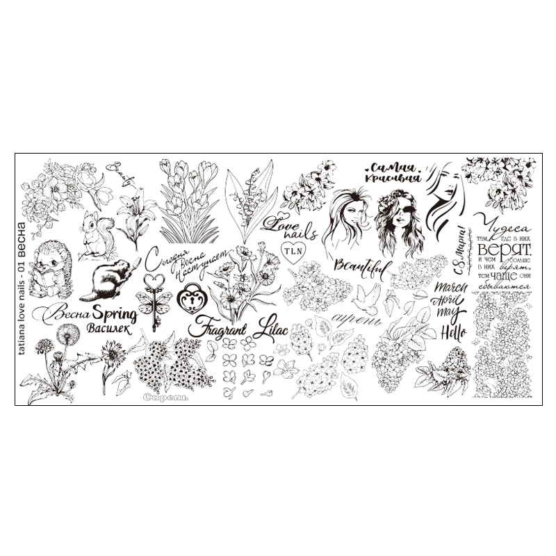 Piastre per timbratura per unghie dei cartoni animati di Halloween, fiori di teschio per aerei, stencil per stampa in acciaio inossidabile, piastra in acciaio per unghie riutilizzabile fai da te