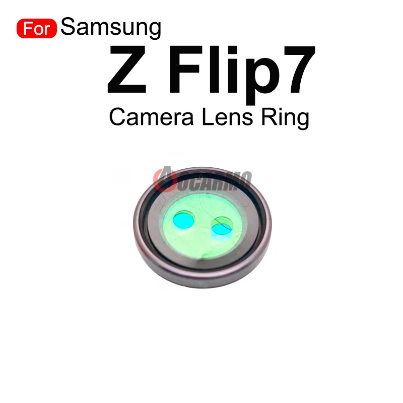 Aocarmo For Samsung Galaxy Z Flip7 SM-F7660 F766U F766B F766N Rear Back Camera Lens With Frame Ring And Adhesive Repair Parts image 6