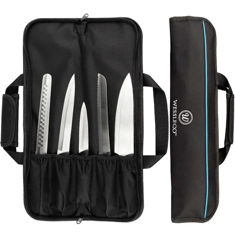 

Oxford Knife Bag Portable Travel Kitchen Carving Paring Chef Knives Carry Case Package Storage Roll Bag Pouch Organizer