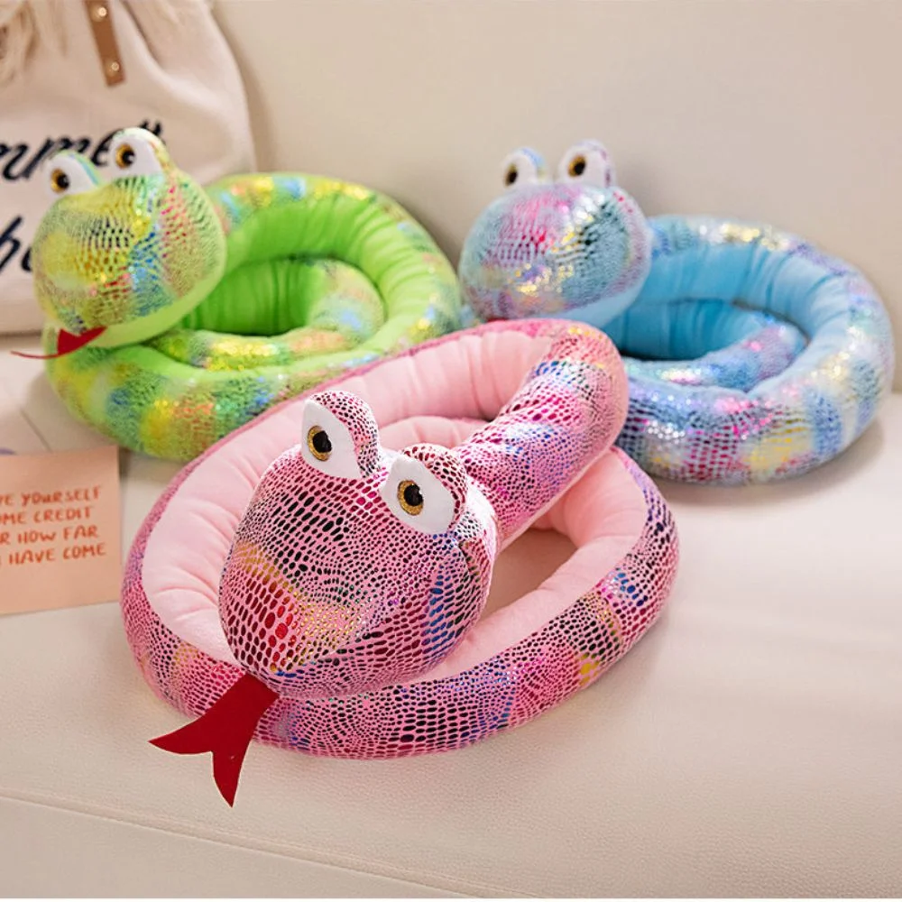 High Quality 80/120/160cm Long Snake Plush Toy Soft Simulation Snake Year New Year Gift Big Eyes Snake Stuffed Doll