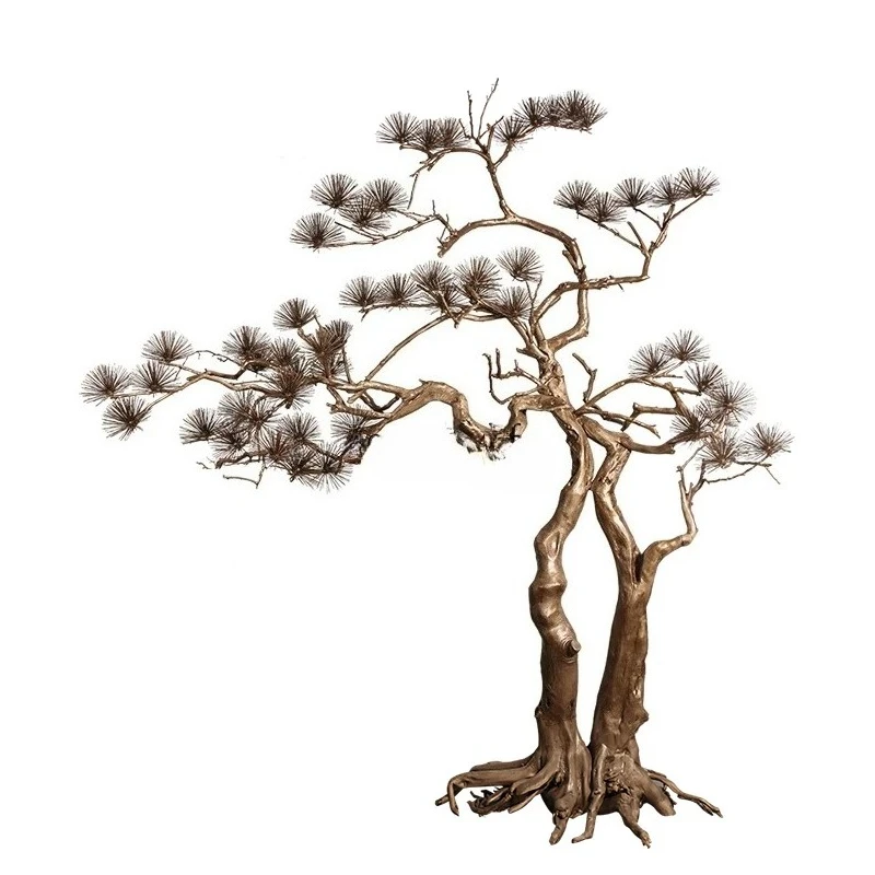 Simulated pine tree Large interior decoration landscaping Floor-to-ceiling large ornament
