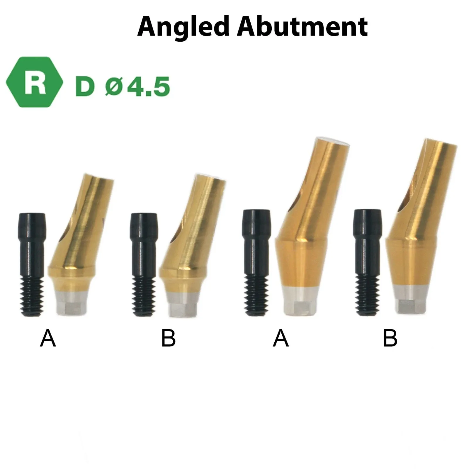 1Pcs/5Pcs Regular Angled Anatomic Abutment 17° Dia Ø4.5/5.0mm Platform Fits Osstem Hiossen