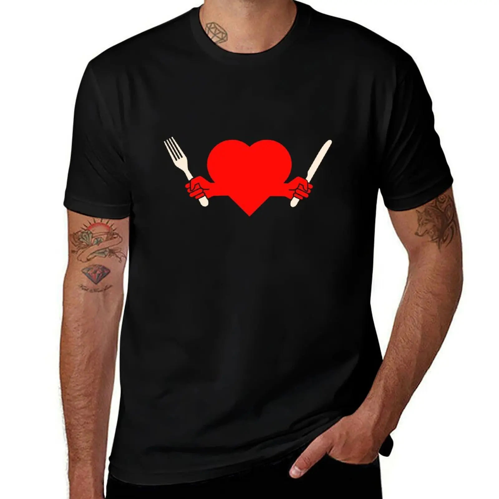 Hungry Heart T-Shirt Relaxed Casual Short Sleeve Tee T-Shirt