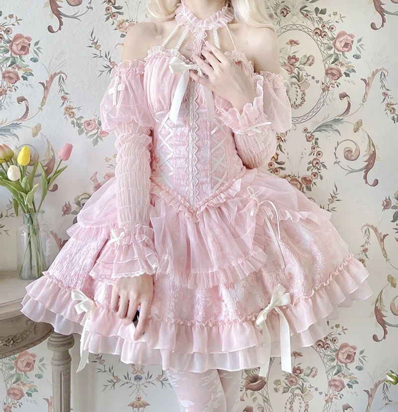 Lolita Cross Lady Ballet Dress Doll Lolita Hanging Neck Dress by Alice Girl~ Pre-order