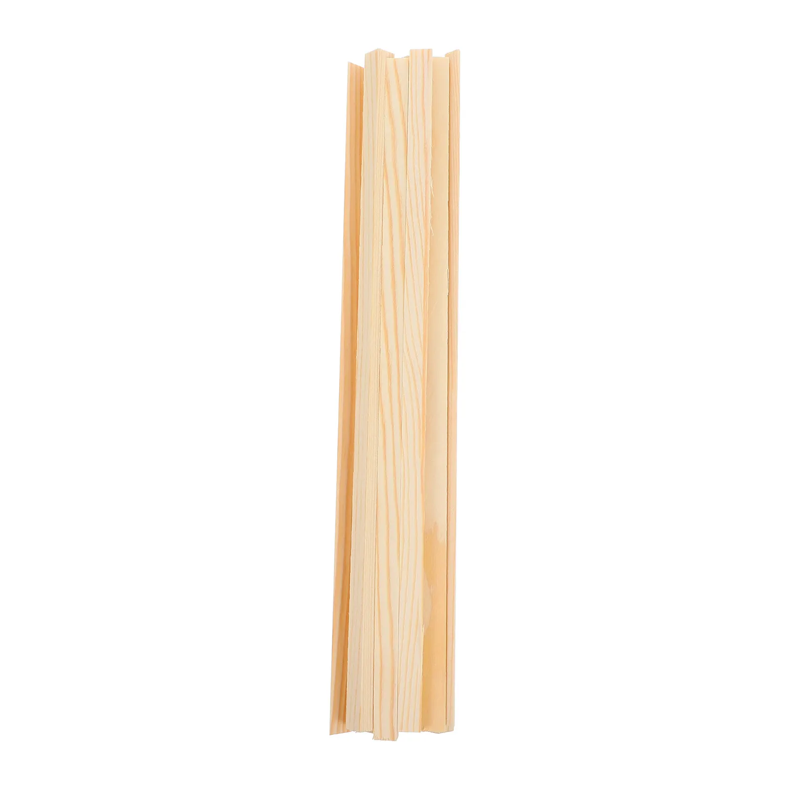 10Pcs Window Molding Trim Wooden Decorative Strip Solid Wood for Window Screen Curtain Tie Back DIY Home Decoration