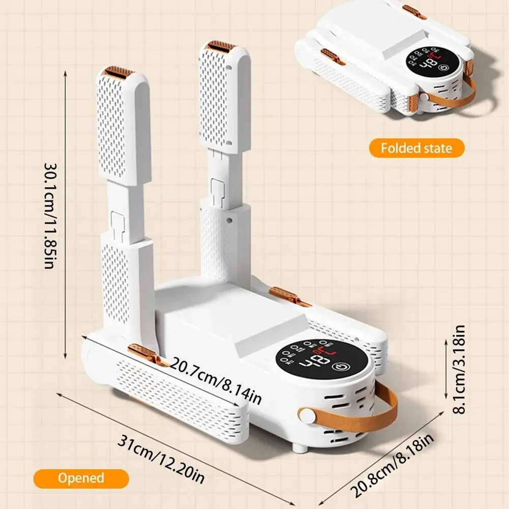 HGFLE-Shoes Dryer Machine Retractable Boot & Gloves Dryer Intelligent Time Shoe Warmer Dry Rack For Work Boots Ski US Plug