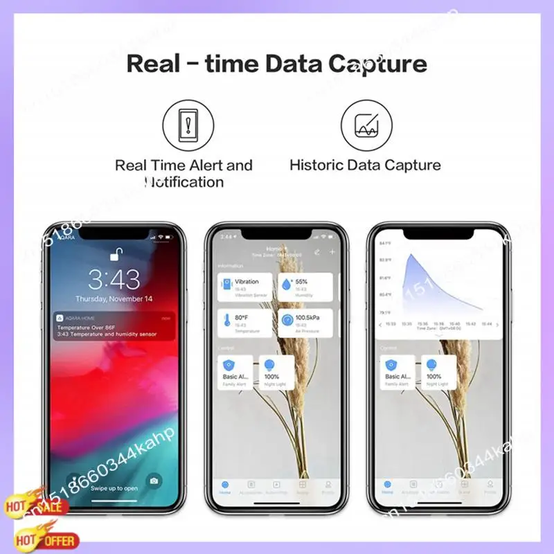 

Датчик температуры и влажности CLCU Zigbee, умный датчик окружающей среды давления воздуха, умный дом для приложения Mi Home