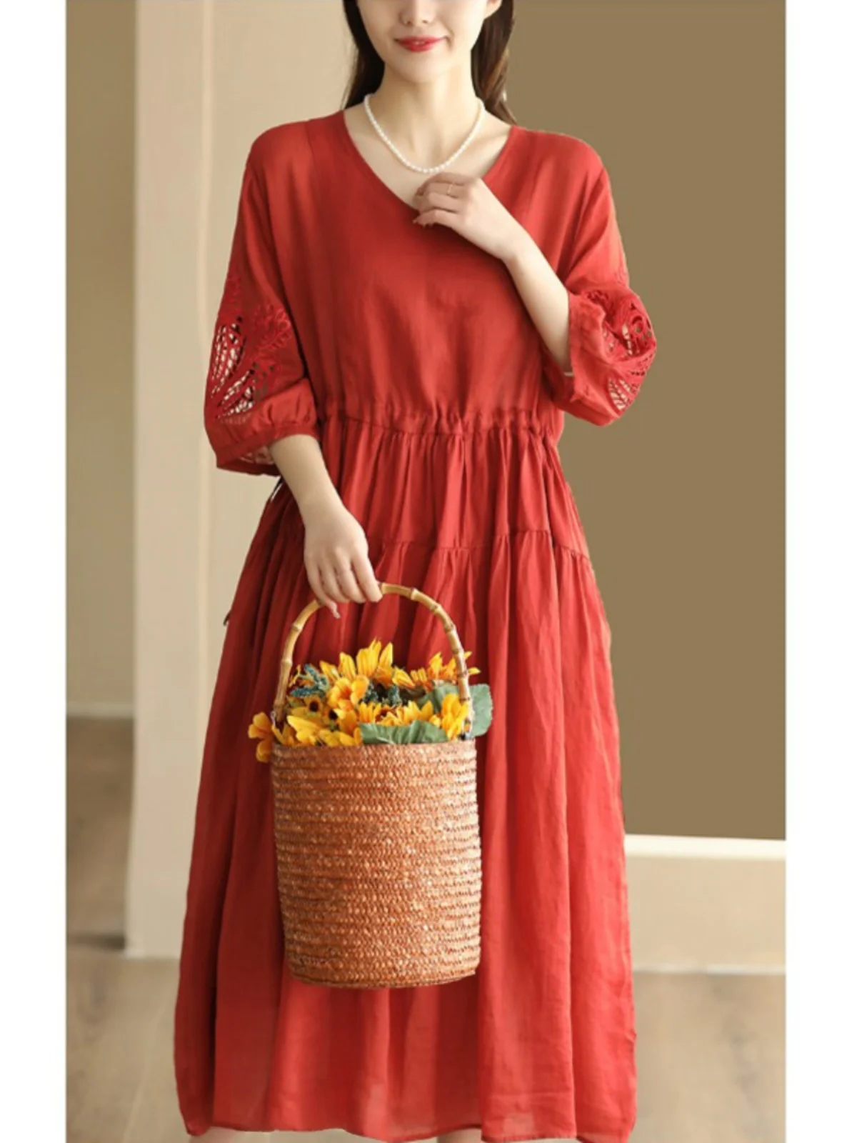 Ele Embroidered Cot… - image