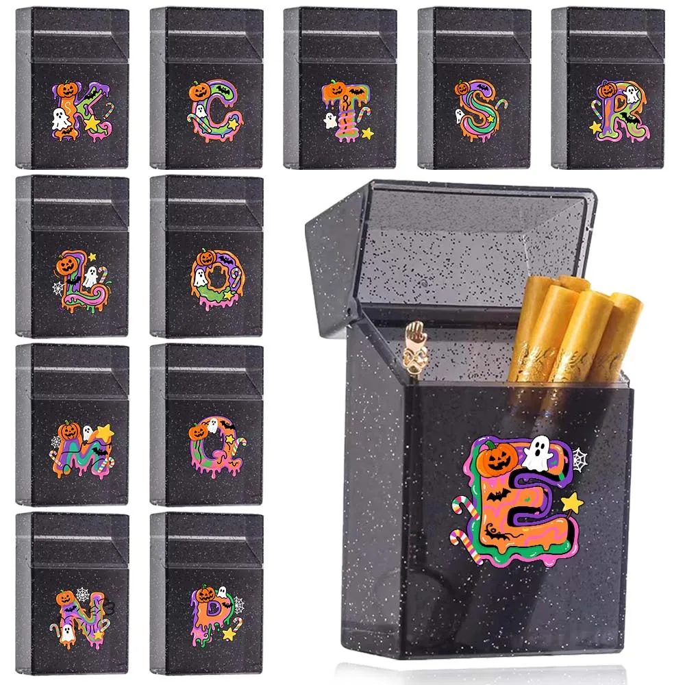 

Plastic Dust Proof Tobacco Box Portable Magnetic Cigarette Box Fashionable Cigar Accessory Bag Halloween Gift Candy Pattern