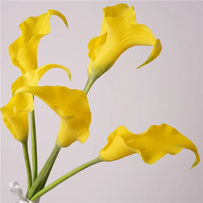 5 Stück Latex-Kallien, künstliche Blumen mit echtem Touch, Hochzeitsdekoration, Brautstrauß, Party-Tisch-Blumenarrangement, Heimdekorationen – Detail 11