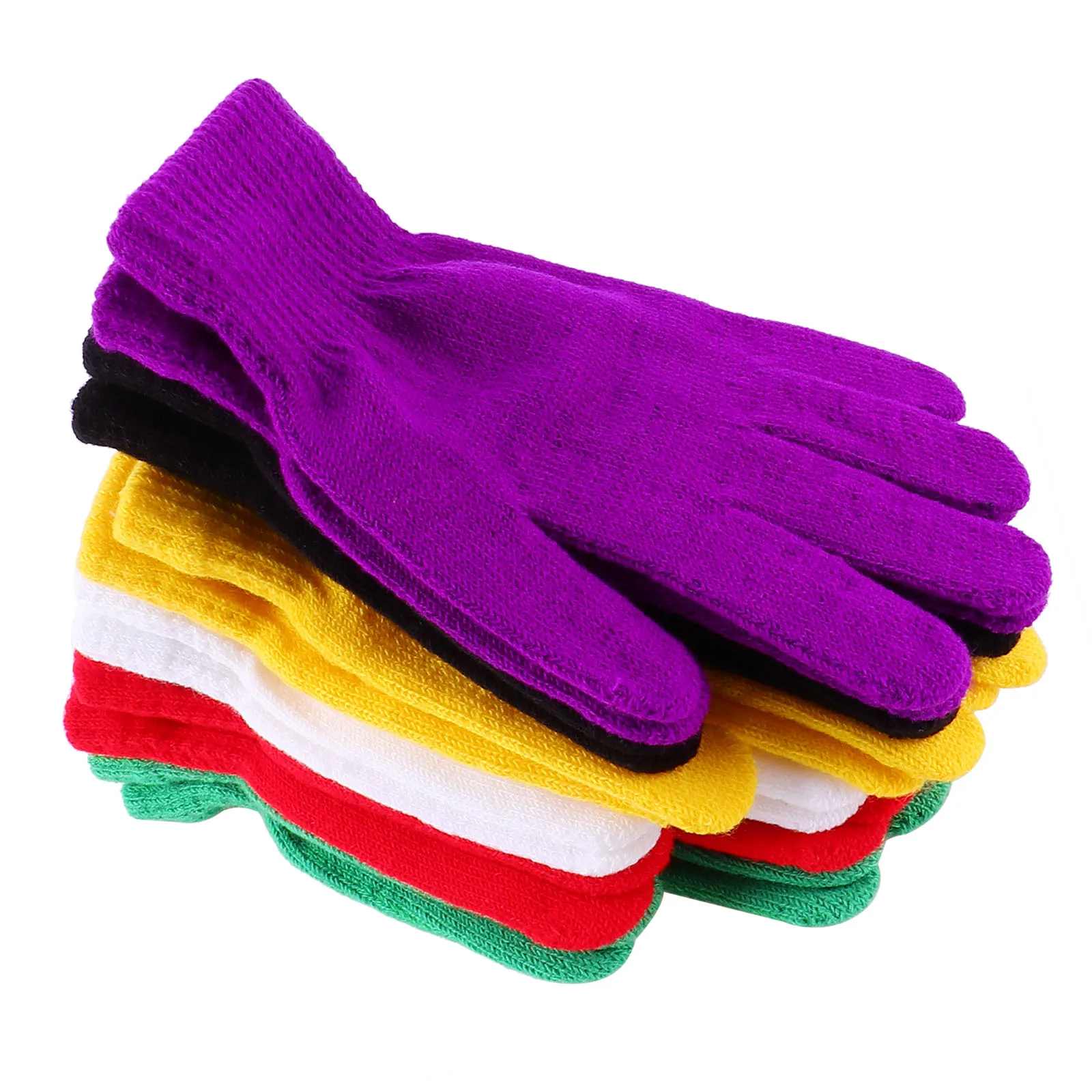 

Solid Color Cycling Gloves Winter Warm Knit Adult Men Women Seamless Mittens Longwear Drive Outdoor Sports Daily Use