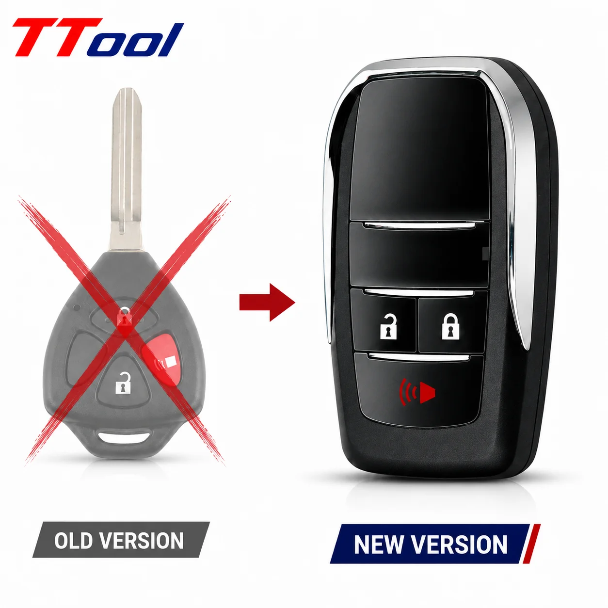 3 Button Modified Flip Remote Key Shell Case for Mitsubishi Lancer Outlander Grandis Pajero Sport ASX Upgrade Key Fob Housing