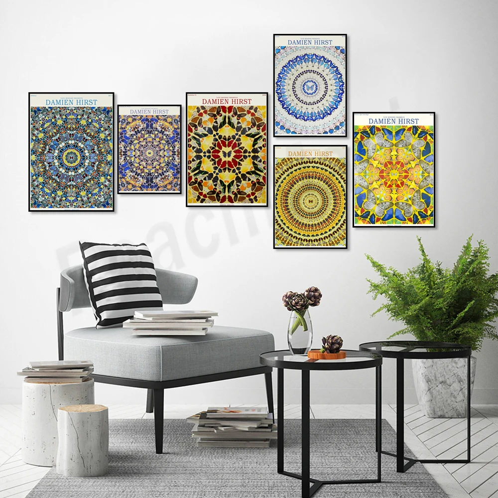 Damien Hi RST stone canvas print, St Peter's Basilica, Cardinal butterfly lithograph, blue butterfly lithograph poster wall deco