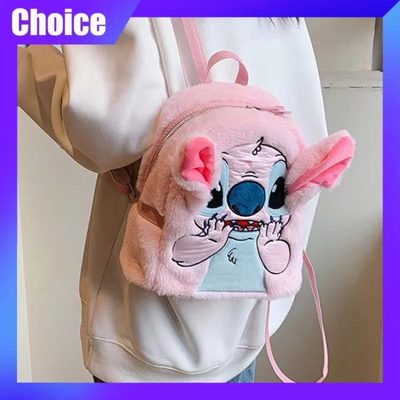 

Disney Stitch Kids Backpack Anime Cartoon Kawaii Doll Knapsack Cute Student Kindergarten School Bag Outdoor Kid Bag Gift Girl