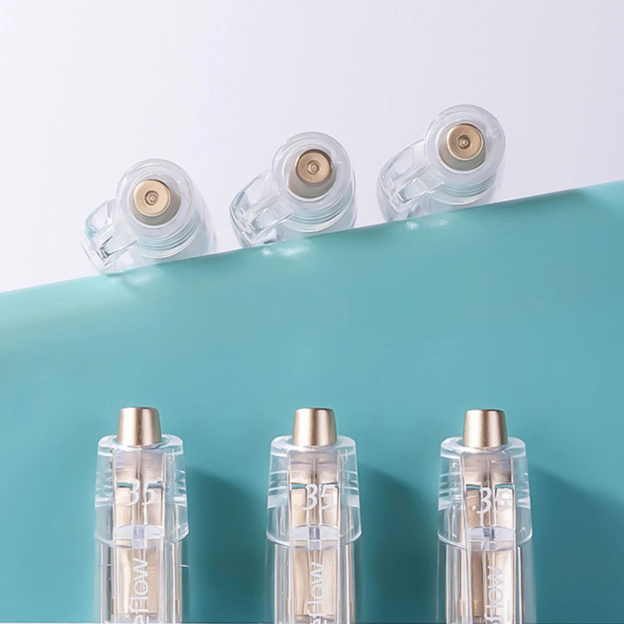 ديلي هلام القلم 0.35 مللي متر امتحان محدد الصحافة نوع إبرة أنبوب التجفيف السريع الأسود توقيع دفتر مكتب دراسة لوازم مكتبية #2