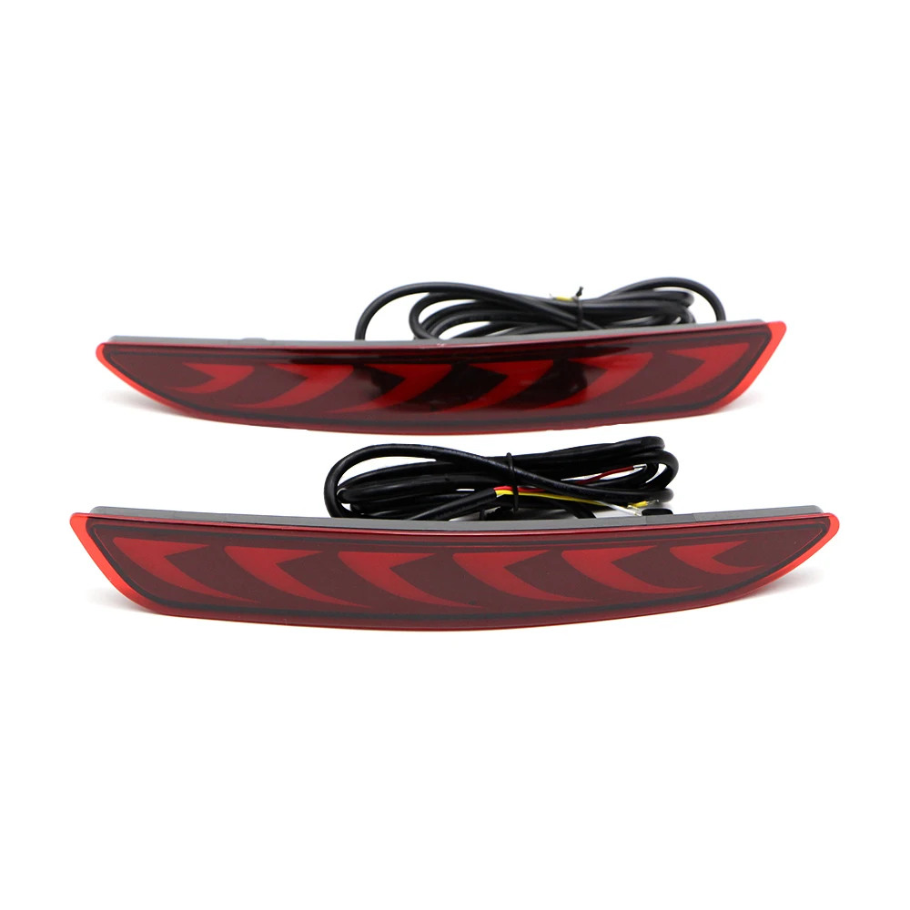 

2PCS Car LED Rear Bumper Light Rear Fog Lamp Brake Light Turn Signal Light Fit For Mazda 3 Axela Sedan 2019-2021