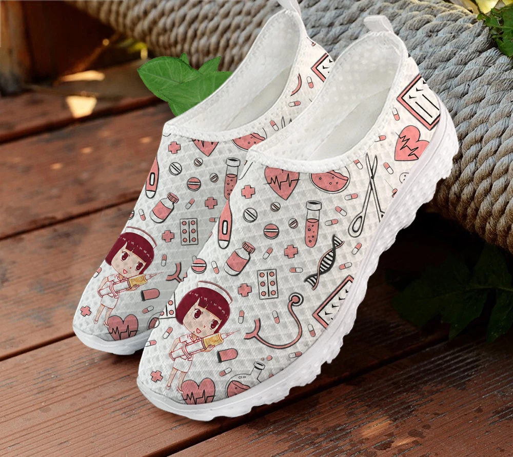 

Medical Sketch Physio Designer Summer Nurse Shoes Woman Flat Sneakers Mesh Footwear Slip On Flats Loafers Women Casual Shoes