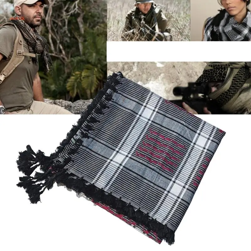 Tasseled Scarf Shawl for Male Women Multifunctional Head Scarf Unisex Shemagh Versatile Outdoor Scarf Shawl Daily Wear