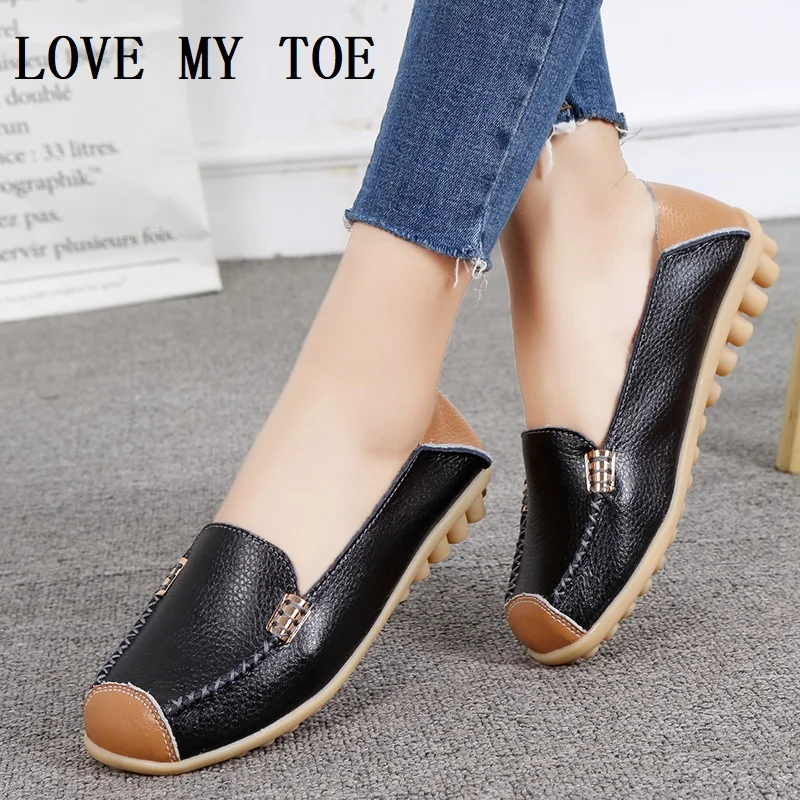 Shoes Woman 2024 Trend Summer Casual New Lazy Comfort Genuine leather Flat Shoes For Women Loafers Elegant Party Women's Shoes