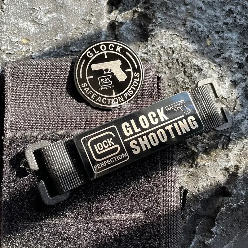 Oeteldonk Emblem Metal GLOCK Morale Badge Q Version of Weapons Creative Tactics Outdoor Backpack Hook and Loop Armband Emblems