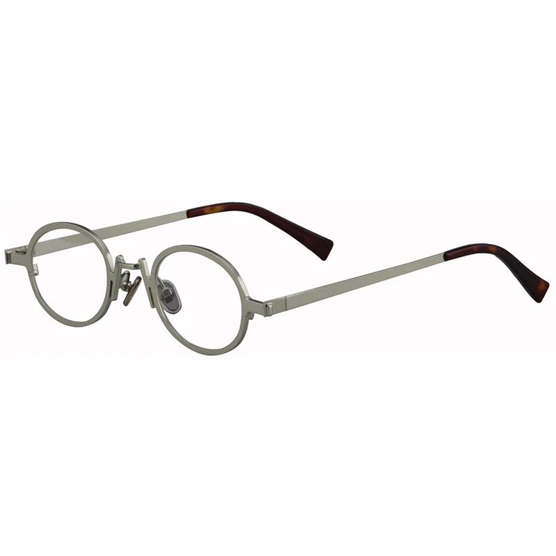 Vintage Literary Optical Glasses frame Gold Black Silver Oval Eyewear Stainless Punk Eyeglasses image 2