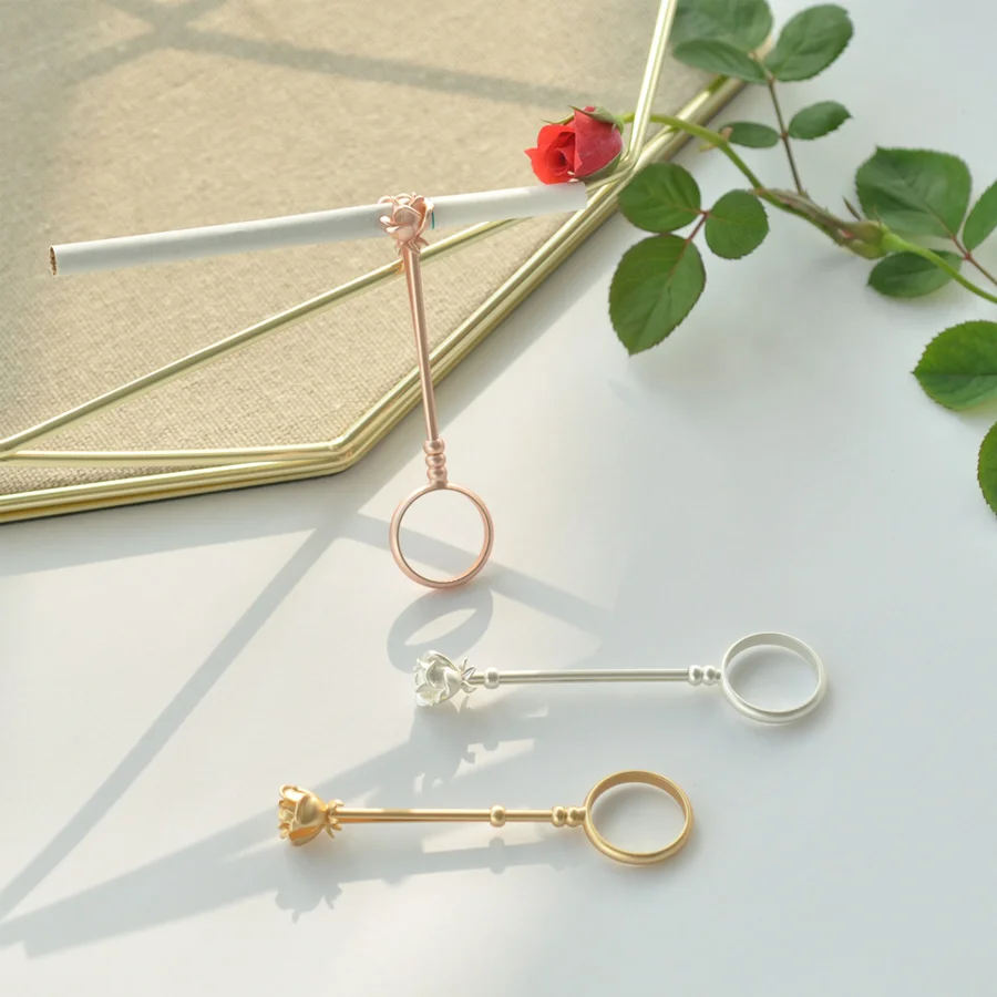 1Pc Rose Ring Individual Smoke Holder With Thick Smoke Holder To Hold Anti-finger Yellow Accessories