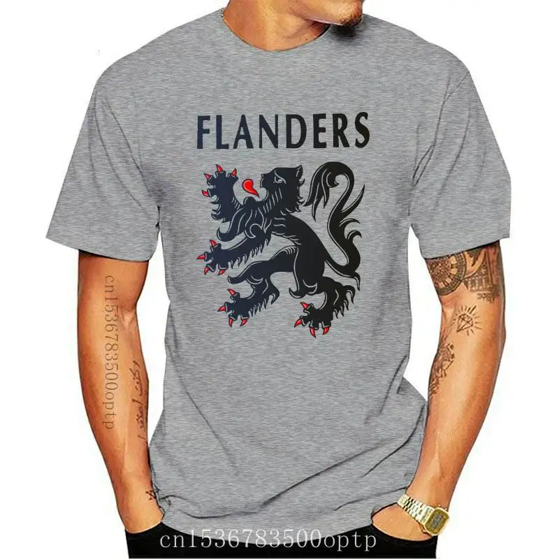 New Flag of Flanders Lion Belgium  T-Shirt Shirt