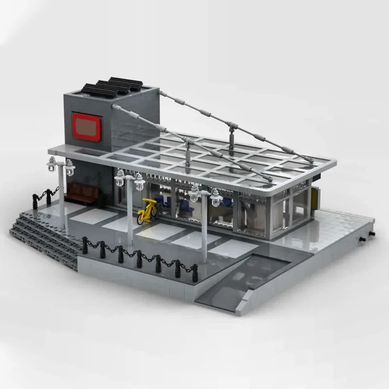 2156 PCS Customize Series DB modern train station Combination Set MOC Building Block Model Children Assembly Christmas Gifts Set