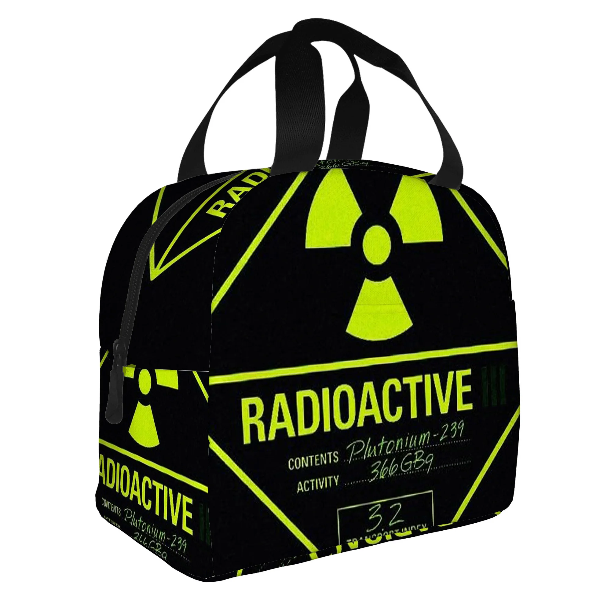 1pc a Thermal Bag with a Radioactive Warning Label, Designed for Insulation. It Is Not for Food Contact And Is Suitable for Home