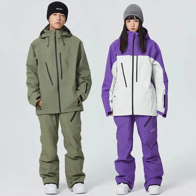 Trajes de esquí deportivos para mujer, conjuntos de Snowboard impermeables de montaña, aislamiento al aire libre, disfraces de moto de nieve femenina, ropa de invierno, 2025