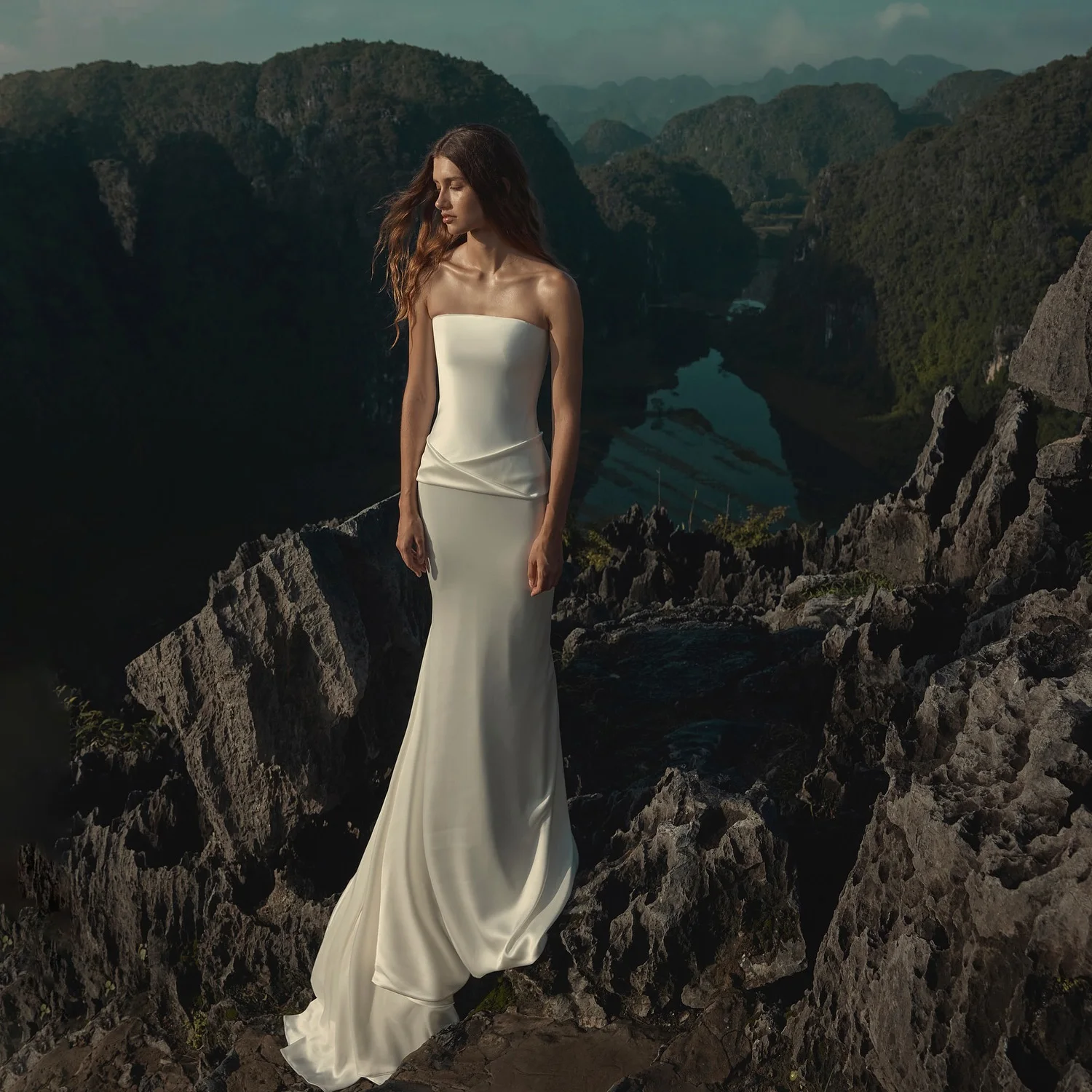 Satin Simple Wedding Dresses 2026 New Mermaid Sleeveless Zipper Back Bride Gowns Strapless Customized שמלת כלה Engagement Dress