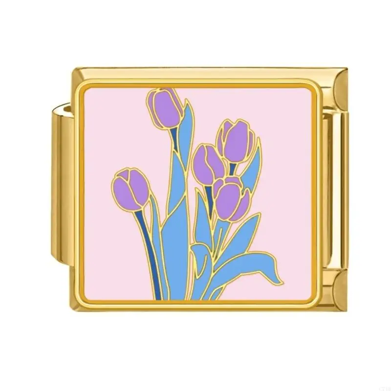 

Бусины с цветочной тематикой, очаровательные звенья, модные аксессуары, модульные принадлежности для изготовления браслетов