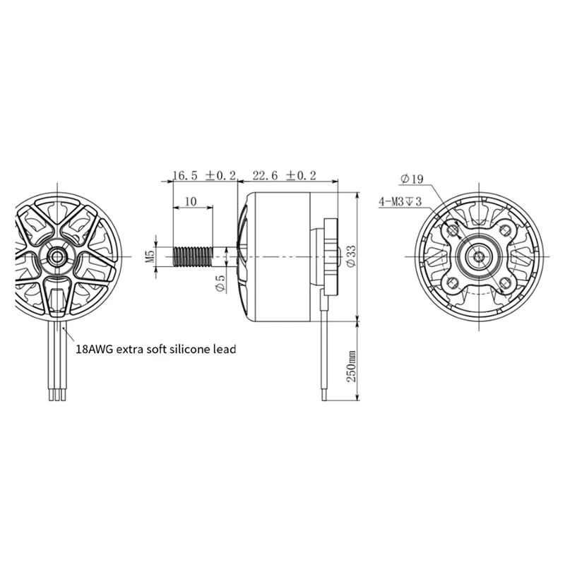 Smart-2810 Motor Tanpa Sikat 1300KV untuk Drone FPV 7 Inci Bagian DIY FPV Jarak Jauh/Kinematik/Gaya Bebas