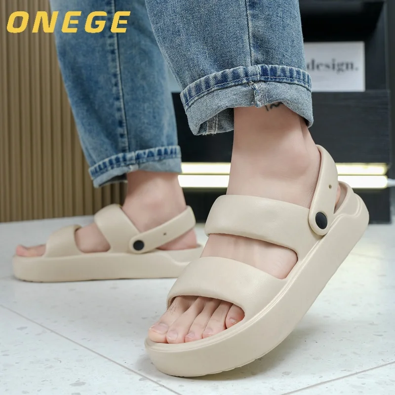 زوج من الصنادل الرجالية، ملابس خارجية رياضية عصرية جديدة قابلة للتنفس للرجال في الصيف، غير قابلة للانزلاق، مقاومة للاهتراء، نعل ناعم، أحذية شاطئ رائعة للقيادة #3