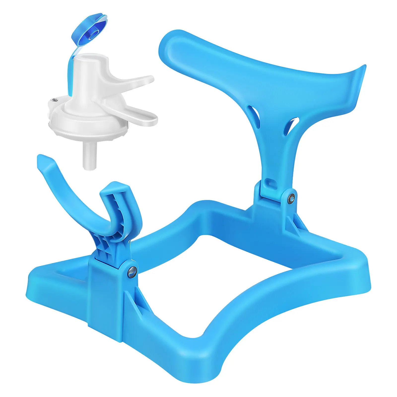 Collapsible Water Dispenser Stand Water Jug Holder Rack with Wheels Stable Load Bearing Plastic Holder for Camping Gathering