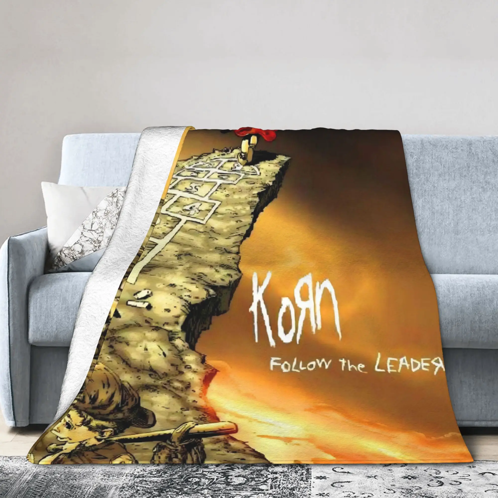 

Korns Rock Band Music Blankets Velvet Winter Heavy Metal Multi-function Super Soft Throw Blanket for Outdoor