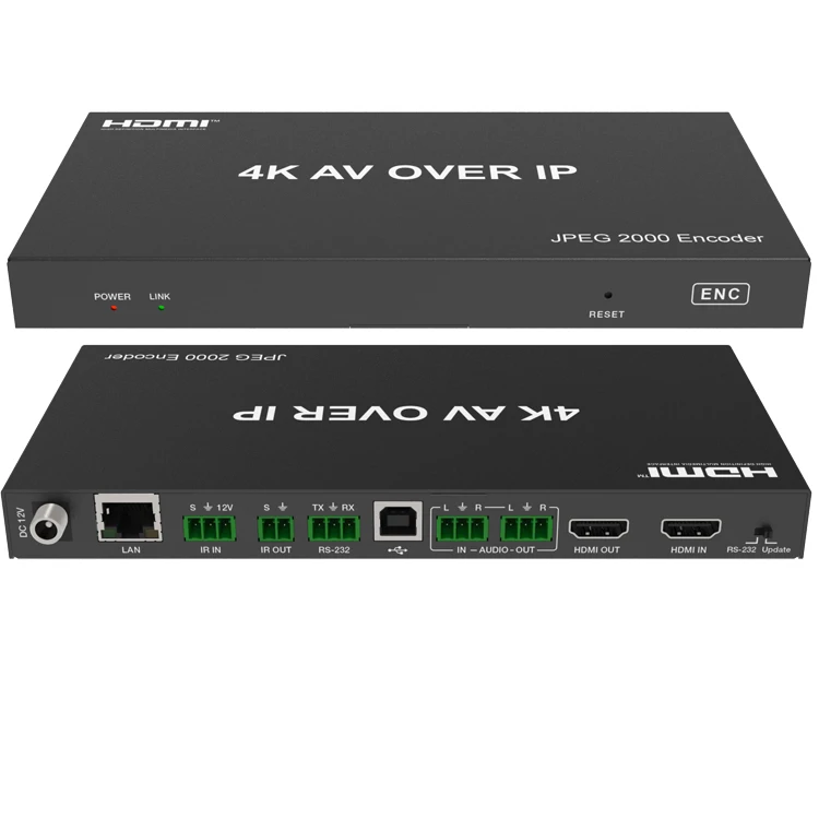 

18G HDMI over IP USB2.0 KVM over Ethernet with Video Wall Processing H.265 AV over IP Extender support 4k Video Wall