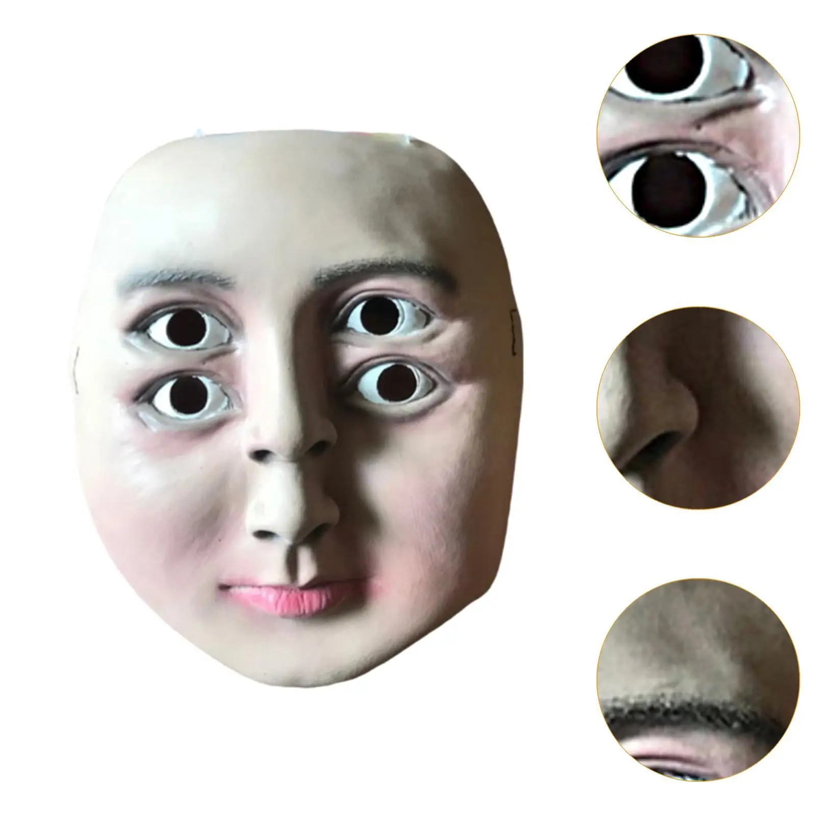Maschera di Halloween Copertura per il viso Maschera spaventosa per quattro occhi Maschera in lattice per occhi multipli per fantasia