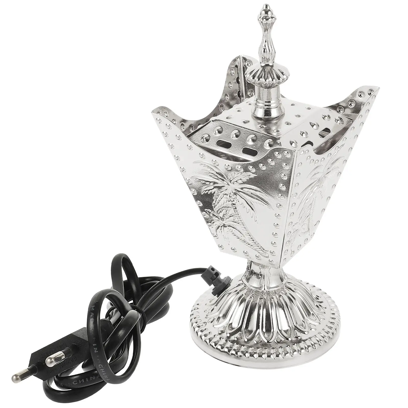 

Metal Incense Burner Vintage Home Decor Plug Electric Censer Relaxing Small Size Lightweight Reusable