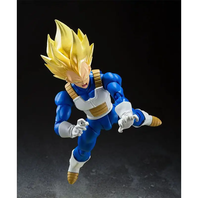 Original Bandai S.H.Figuarts Super Saiyan 2 Awakening Vegeta Dragon Ball Em Estoque Anime Action Collection Figuras Modelo Brinquedos