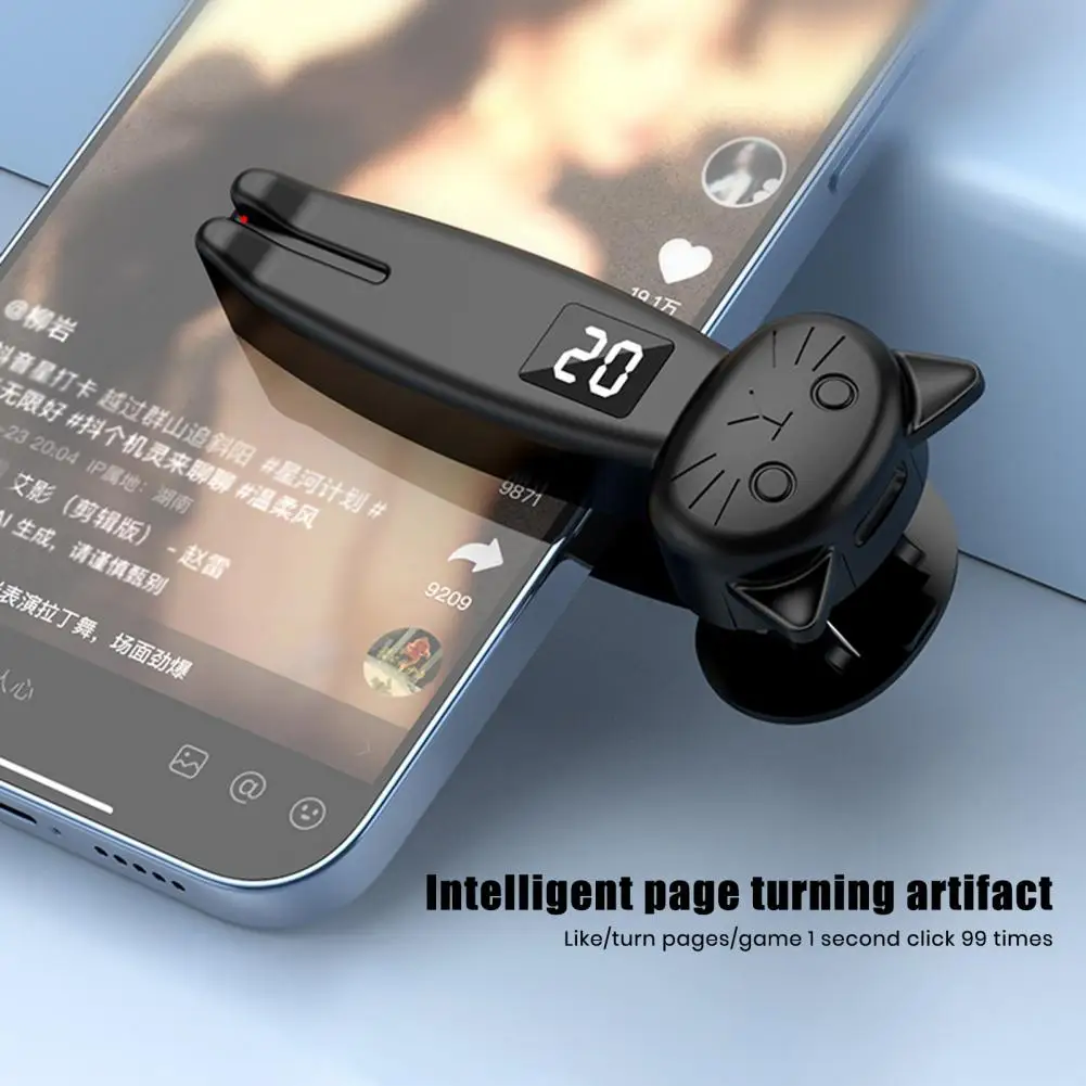 Screen Clicker for E-readers Bluetooth E-reader Remote Page Turner with Silent Clicker Speed Control Ring for Smartphones
