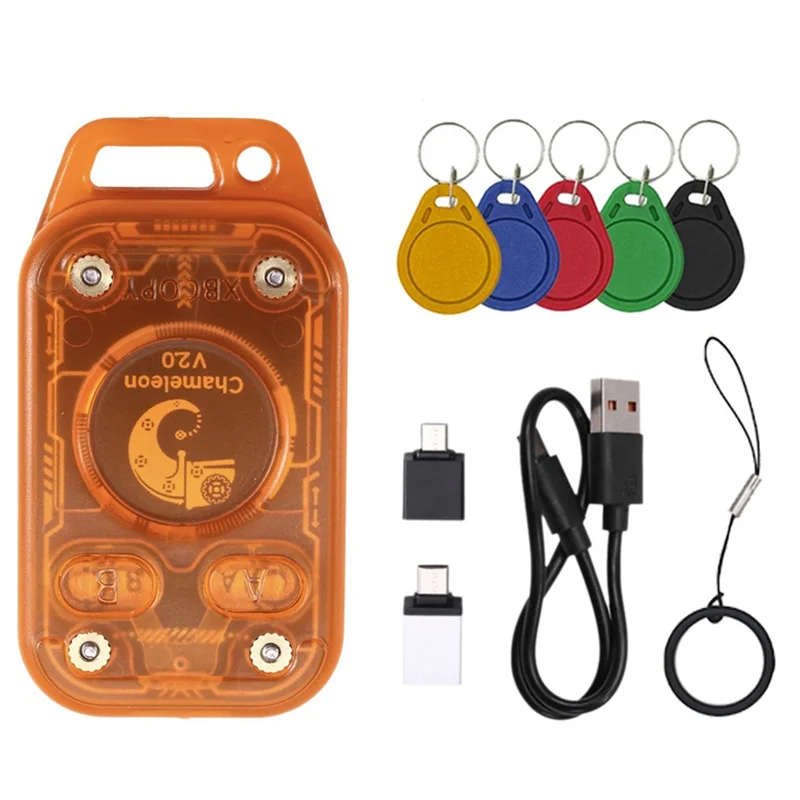 [NEW A09R!】 Chameleon Ultra V2.0 125Khz 13.56Mhz RFID Smart Chip Reader Emulator NFC Card Decoder Duplicator+ 5XCUID Keychain