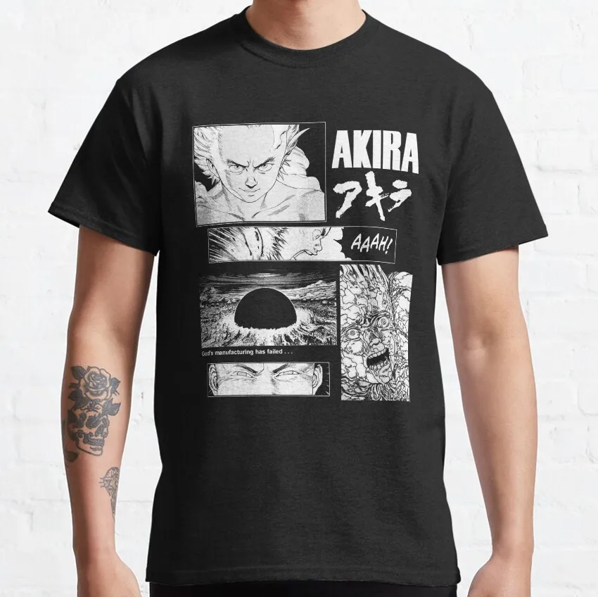 

0503 Otomo Akira Anime T Shirt Cyberpunk Manga City explosion Graphic clothes cyber mecha Neo-Tokyo Streetwear All size tops