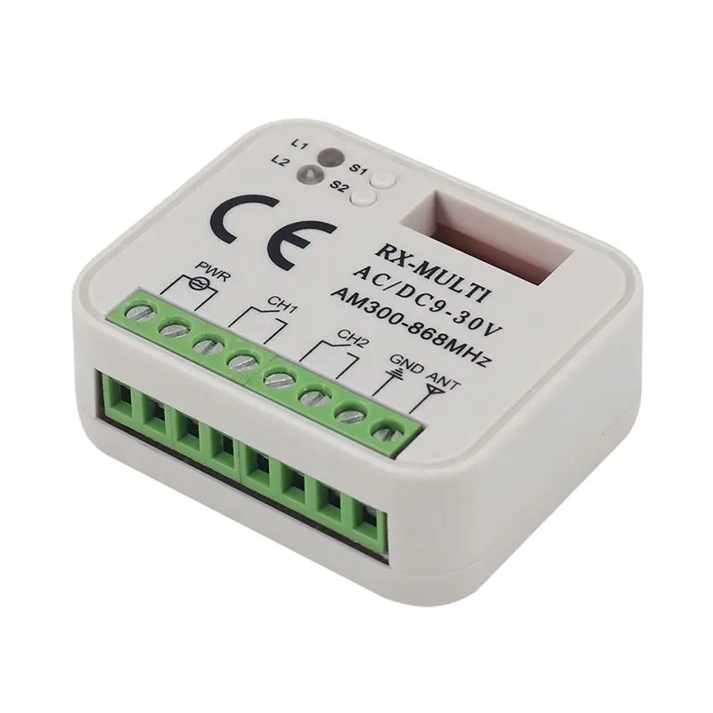 B76B Universal 300-868MHz Remote Control Switch Receiver AC/DC 9-30V for Garage Door Gate Control